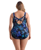 Longitude by Mimi Flamingo Majorelle Garden Butterfly Back One Piece Swimsuit