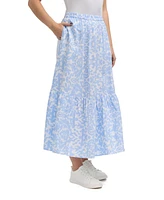 Ellen Tracy Women s Tiered Flowy Midi Skirt