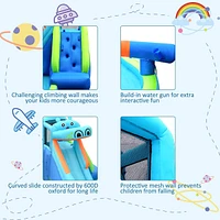 Hippo Inflatable Water Slide Bounce House Fun Outdoor Playset for Kids