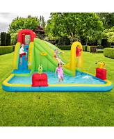 Outdoor Inflatable Water Bounce House Fun Splash Playset for Kids