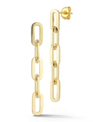 Rachel Zoe 14K Gold Plated Sterling Silver Polished Paperclip Drop Earrings