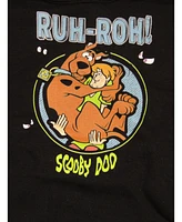 Scooby Doo Cartoon & Shaggy Ruh Roh Youth Boys Black Hoodie-xl