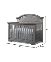 Westwood Design Foundry Wood Arch Top Convertible Crib in Brushed Pewter