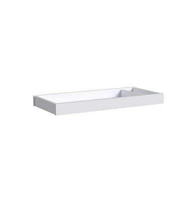 Westwood Design Rowan Modern Style Wood Changer Topper in Ash Linen White