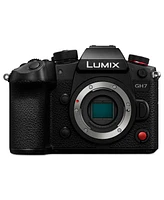 Panasonic Lumix GH7 Mirrorless Camera, Bundle with 128GB Memory Card, Al 3-Section Tripod, Shotgun Microphone and Backpack
