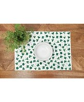 14" x 20" St. Patrick's Day Clover Shamrock Pattern Single Rectangle Cotton Placemat