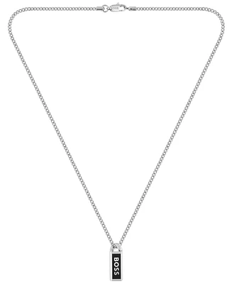 Hugo Boss Men's Kassy Emblem Stainless Steel Pendant Necklace