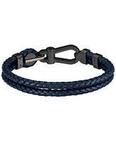 Hugo Boss Men's Ares Prime Blue Leather Bracelet