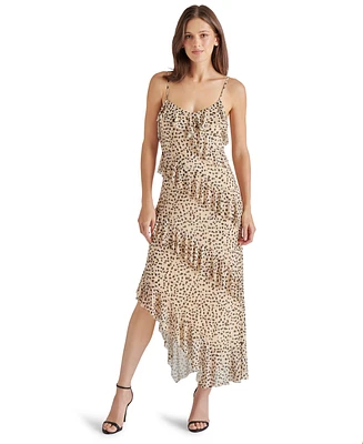 Steve Madden Women's Aida Cheetah-Print Ruffled Dress