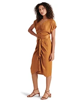 Steve Madden Women's Bruno Tie-Waist Button-Front Dress