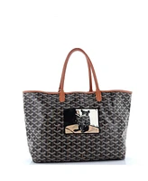 Pre-Owned Goyard Pm Saint Louis Tote Printed Coated Canvas