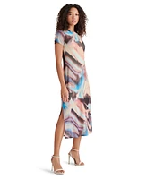 Steve Madden Women's Nola Printed-Mesh Midi Dress