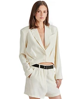 Steve Madden Women's Lowena Cropped Button-Front Blazer