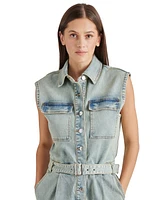 Steve Madden Women's Olynne Sleeveless Tie-Waist Jumpsuit