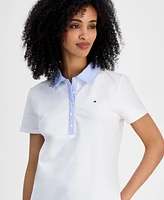 Tommy Hilfiger Women's Mixed Media Cornell Polo Shirt