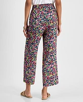 Tommy Hilfiger Women's Floral-Print Wide-Leg Pull-On Pants