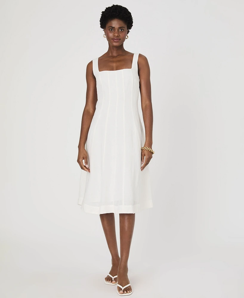 French Connection Women's Birdie Square-Neck A-Line Dress