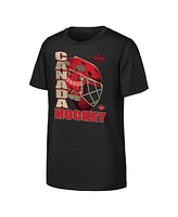 Outerstuff Big Boys and Girls Black Canada 2025 4 Nations Face-Off Goalie Strong T-Shirt