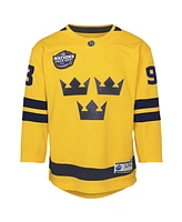 Outerstuff Big Boys and Girls Mika Zibanejad Yellow Sweden 2025 4 Nations Face-Off Premier Player Jersey