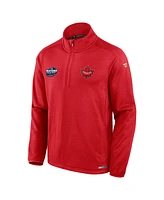 Fanatics Men's Athletic Red Canada 2025 4 Nations Face-Off Authentic Pro Lightweight Quarter-Zip Jacket