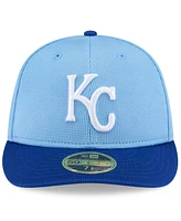 New Era Men's Light Blue/Royal Kansas City Royals 2025 Spring Training Low Profile 59FIFTY Fitted Hat