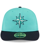 New Era Men's Aqua/Navy Seattle Mariners 2025 Spring Training Low Profile 59FIFTY Fitted Hat