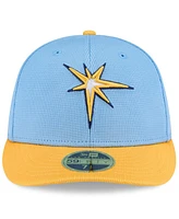 New Era Men's Light Blue/Gold Tampa Bay Rays 2025 Spring Training Low Profile 59FIFTY Fitted Hat