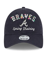 New Era Women's Navy Atlanta Braves 2025 Spring Training Floral 9TWENTY Adjustable Hat