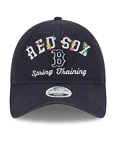 New Era Women's Navy Boston Red Sox 2025 Spring Training Floral 9TWENTY Adjustable Hat