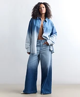 Kenneth Cole Women's Cotton Gradient-Dye Oversized Shirt