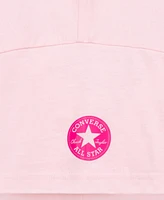 Converse Big Girls 2-Piece Boyfriend Short Sleeve T-Shirt and Shorts Set