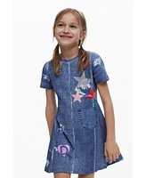 Desigual Girls Girls's Denim dress with stars