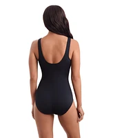 ShapeSolver Sport by Mimi Flamingo Highneck Tank One Piece Swimsuit