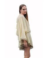 Nocturne Women's Mini Skirt with Tie Detail