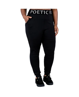 Plus Curvy Women's Jogger Pants With Pockets