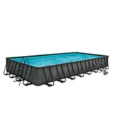 Funsicle 32' x 16' x 52" Oasis Rectangle Outdoor Above Ground Swimming Pool