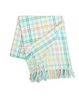 50" x 60" Bunny Trail Plaid Spring Easter Themed Accent Throw Blanket