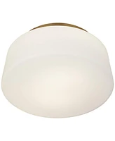 Possini Euro Buckley 13" Wide Warm Brass Drum Ceiling Light - Possini Euro Design