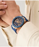 Guess Men's Multifunction Blue Silicone Watch, 45mm