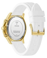 Guess Women's Multifunction White Silicone Watch, 40mm