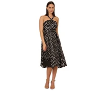 Adrianna Papell Women's Polka-Dot Fit & Flare Dress