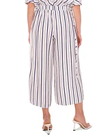 Sam & Jess Women's Striped Cropped Tie-Waist Pants