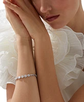 Eliot Danori Silver-Tone Cubic Zirconia Flex Bracelet, Exclusively at Macy's