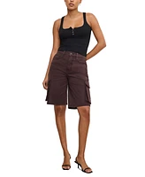 Good American Women's Pointelle Square-Neck Henley Tank Top