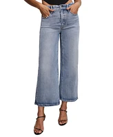 Good American Women's Waist Palazzo Cropped Jeans