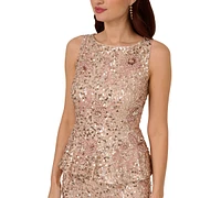 Adrianna Papell Women's Beaded Peplum Sheath Dress