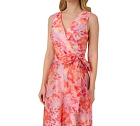 Adrianna Papell Women's Floral Organza Jumpsuit
