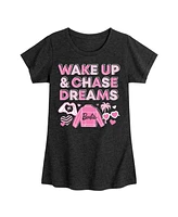 Barbie Big Girls Wake Up Chase Dreams Graphic Short Sleeve T-Shirt