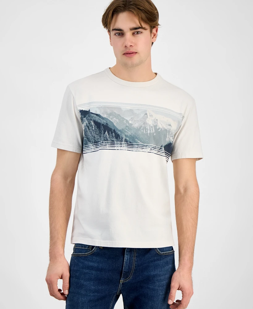 Sun + Stone Men's Mountainous Regular-Fit Graphic T-Shirt, Exclusively at Macy's