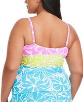 Bleu by Rod Beattie Plus Sock It To Me Colorblocked Tankini